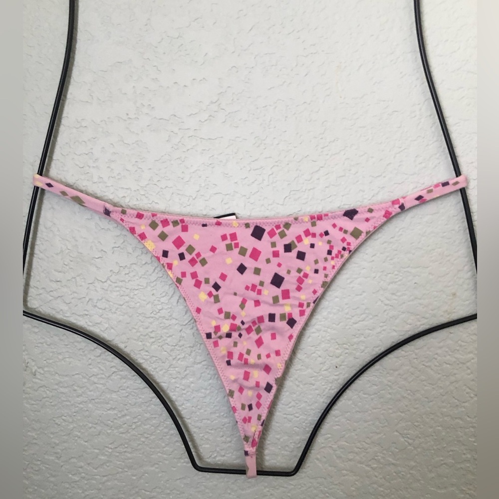 VTG Y2K Body Victoria Secret Pink Geometric V-string Large